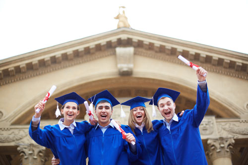 Joyful graduates